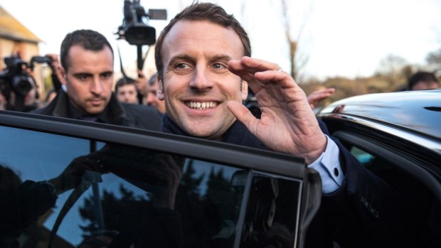 Macron opened up his biggest lead yet over Fillon and began narrowing the gap with National Front leader Marine Le Pen.