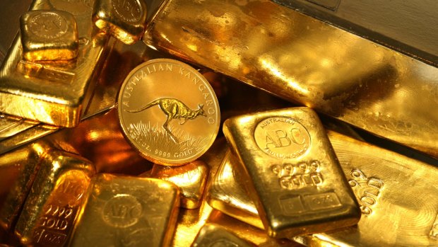 The gold spot price hit $US1156 per ounce as the dollar eased.