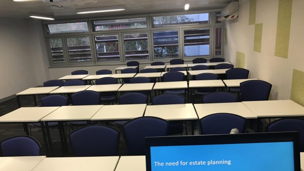 Lecturer Adrian Raftery posted this picture of his classroom.