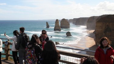 Tourists visiting the Twelve Apostles have only seen some of the famous limestone columns.