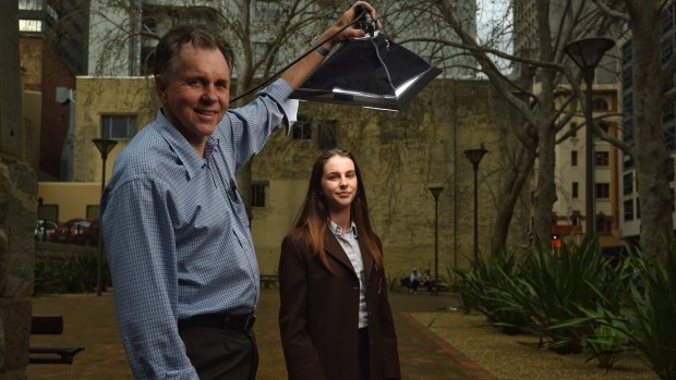 Eureka prize winner Paige Bebee and her Nobel prize winning grandfather Professor Barry Marshall.