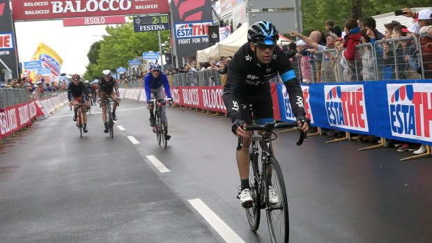 Porte crosses the finish line more than two minutes adrift of the stage winner.