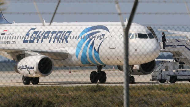 The EgyptAir aircraft that was hijacked during a flight from Alexandria to Cairo in March.