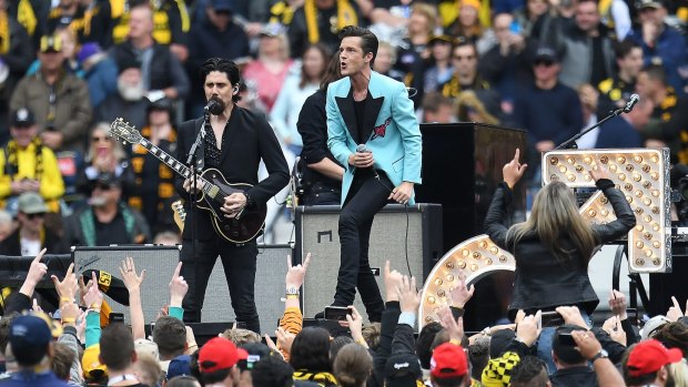 The Killers perform at the AFL grand final