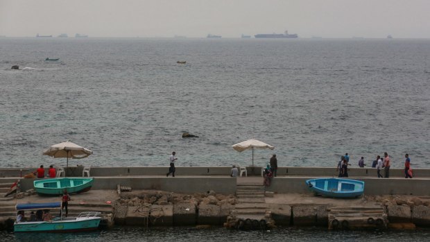 The Mediterranean Sea from the coastline of Alexandria where about 290 kilometres north, search operations are taking place to locate the wreckage of EgyptAir flight MS840.