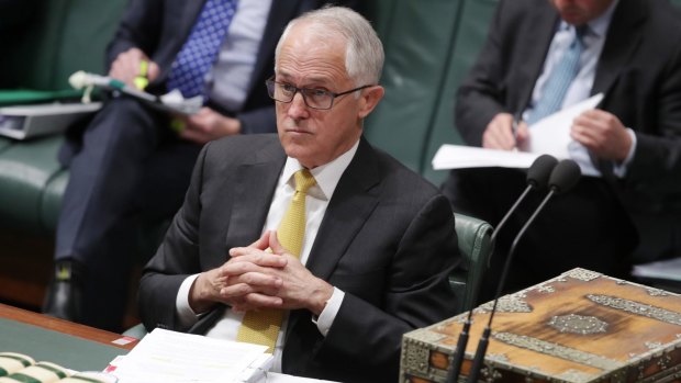 Prime Minister Malcolm Turnbull during question time on Tuesday.