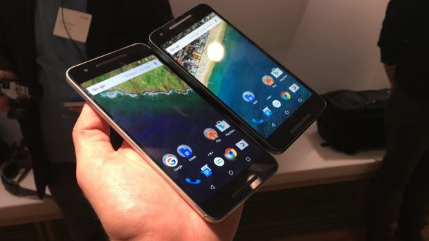 In the flesh: The Nexus 6P and 5X.