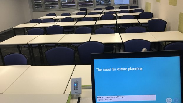 Lecturer Adrian Raftery posted this picture of his classroom.