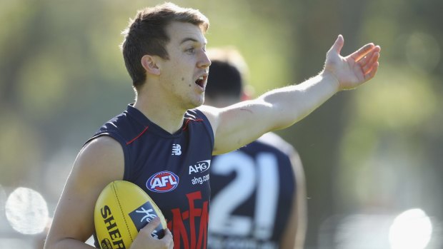 Trengove gestures during a training session.
