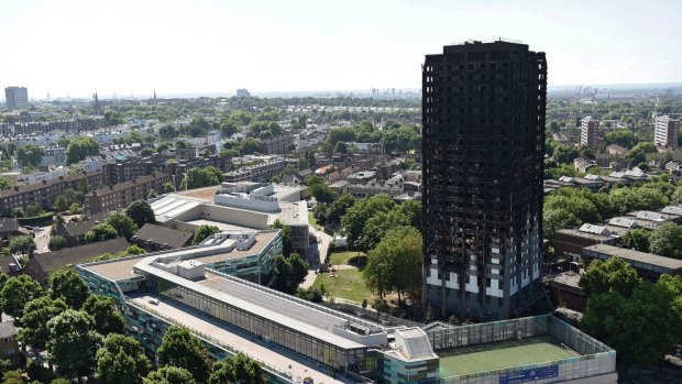 Grenfell Tower after the blaze. 
