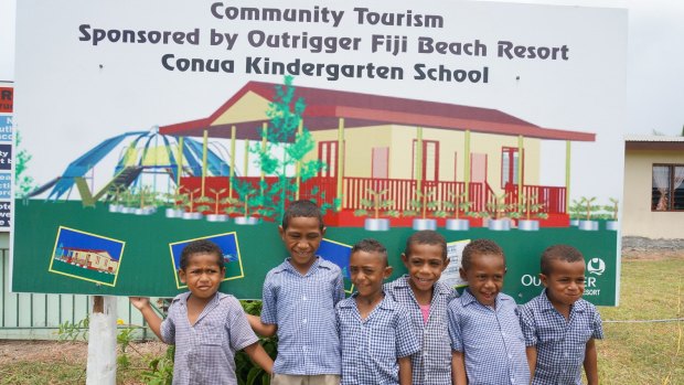 Children at Conua Kindergarten School.