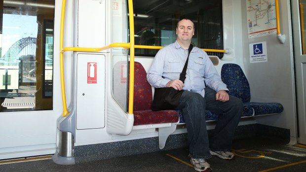Productive time: Tony Simpson has been catching a train from the country to central Sydney for five years.
