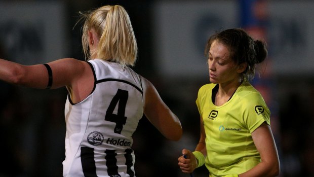 Collingwood's Sarah D'Arcy was reported at the weekend.