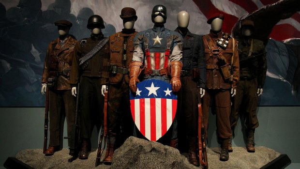 The exhibition also incorporated plenty of Captain America memorabilia.
