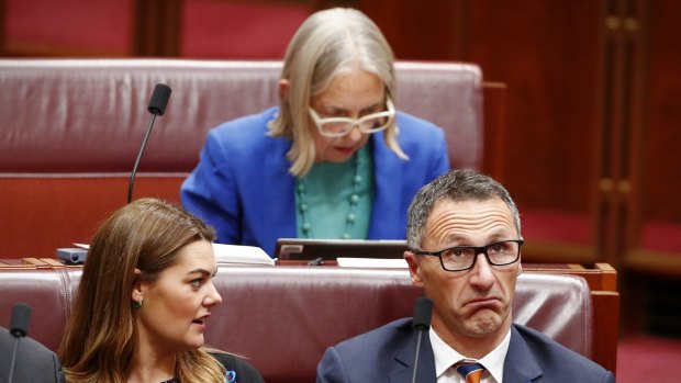 The Greens' Sarah Hanson-Young, Lee Rhiannon and Richard di Natale: set for further division.
