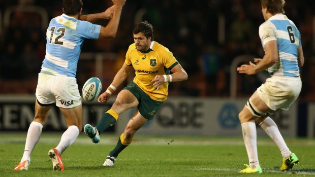 On the move: Adam Ashley Cooper in action for the Wallabies against Argentina in Mendoza. The two teams will play a Rugby Championship fixture at Twickenham this year.