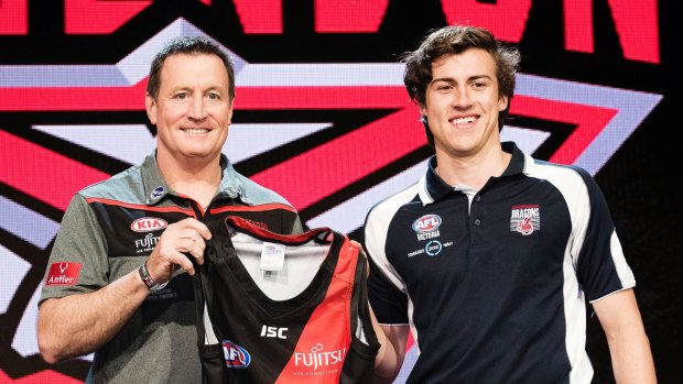 Coach John Worsfold and the Essendon recruiters chose Andy McGrath as the Bombers' first ever No.1 pick