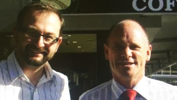 Sean Black, pictured with former Liberal National Party leader Campbell Newman, has been a controversial figure in previous roles.