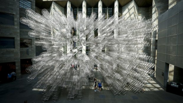 Forever Bicycles by Ai Weiwei at the NGV's Andy Warhol / Ai Weiwei exhibition.