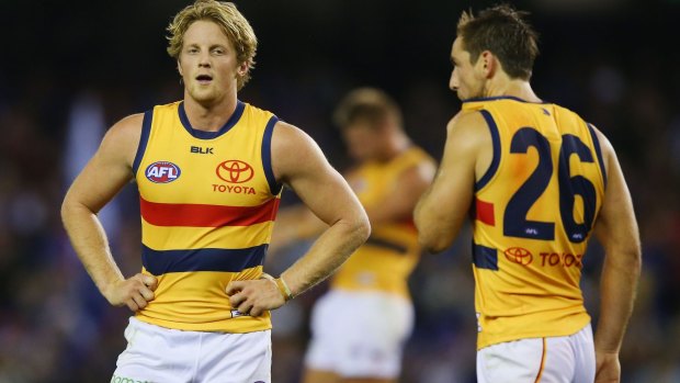 Normal workload: It's training as usual for Adelaide Crow Rory Sloane despite missing a week due to suspension.