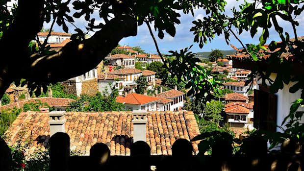 A view of Sirince from the terrace of the Fig House.