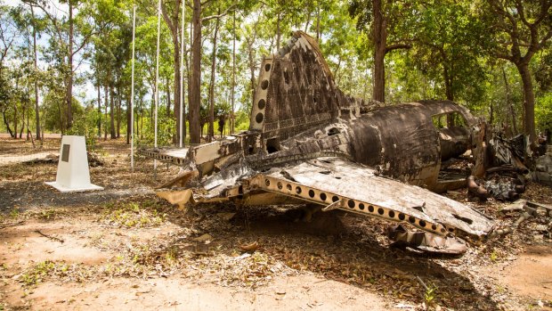 The wreckage of a WWII-era transport plane that crash landed at Bamaga in 1945.