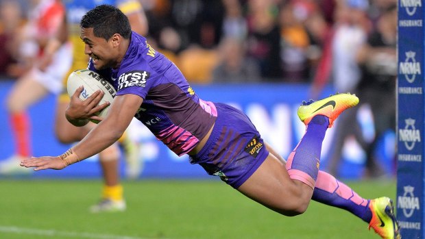 Pivotal: Anthony Milford marks his return to form with a try early in the second half.