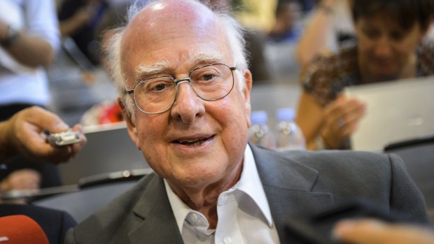 British scientist Peter Higgs, whose theoretical work predicted the Higgs boson.