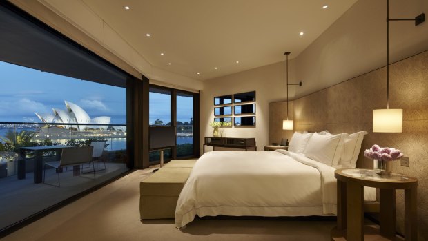 A room with a view of the Sydney Opera House at the Park Hyatt will cost you $2133 on Saturday.