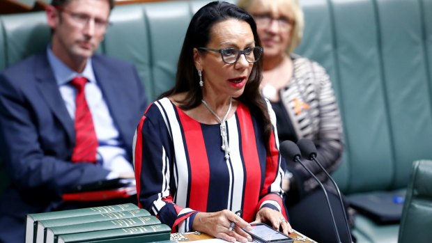 Labor MP Linda Burney speaks in the House of Representatives on Tuesday.