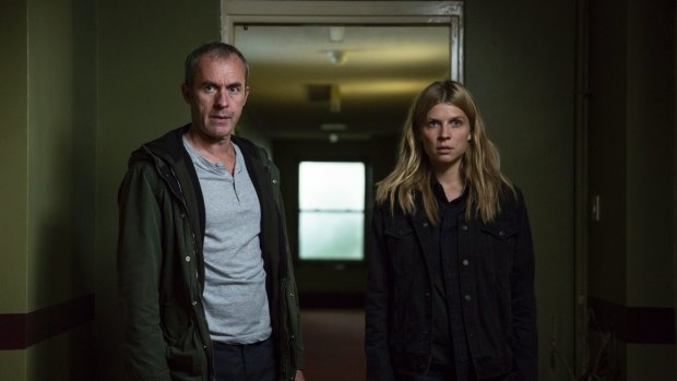 Stephen Dillane and Clemence Poesy in season two of <i>The Tunnel</i>.
