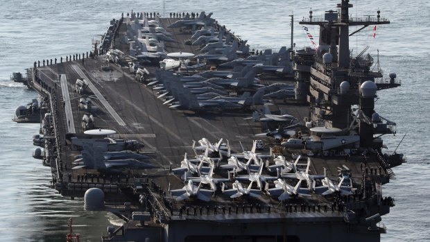 US Navy aircraft carrier, the USS Carl Vinson, is en route to the Korean Peninsula.