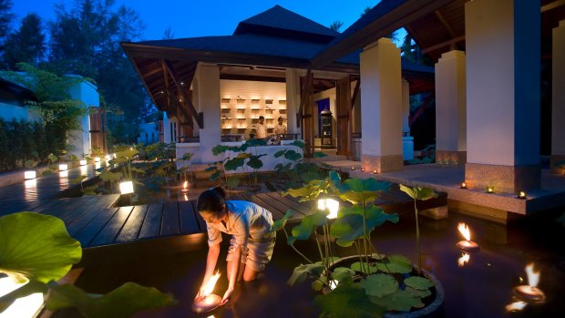 Anantara spa pond.