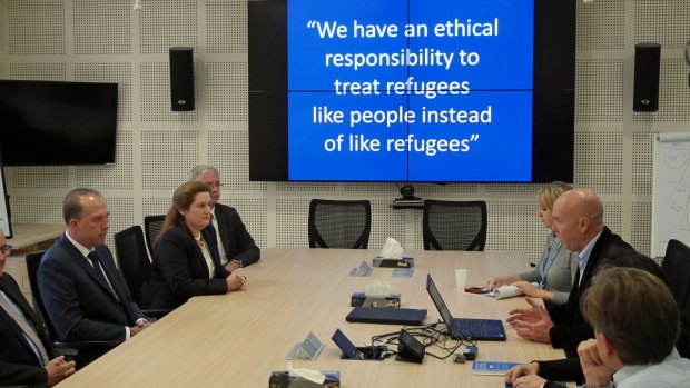 Andrew Harper briefs Peter Dutton on UNHCR work in Amman
