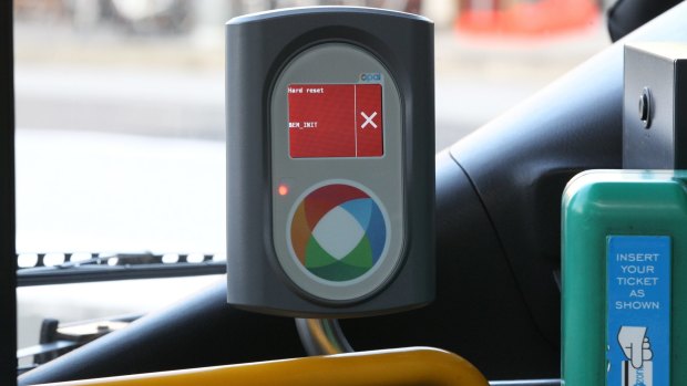 An Opal public transport card reader.