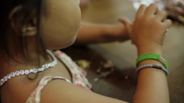 A child at an Australian run orphanage in Phnom Penh.  