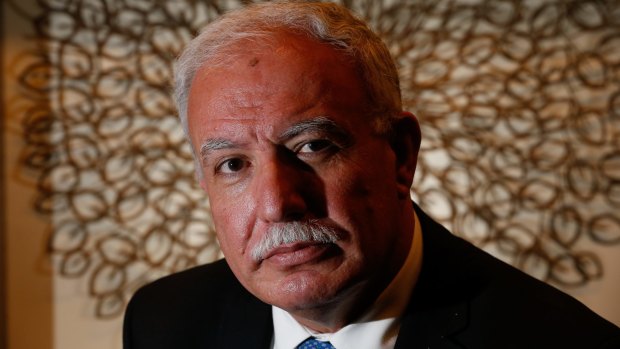 Alarmed by a perceived tilt towards Israel by Australia: Palestinian Authority Foreign Minister Riad al-Malki in Sydney on his first visit to Australia.