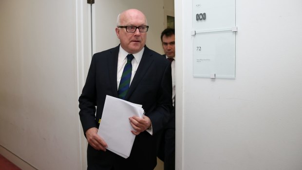 Attorney-General senator George Brandis at Parliament House in Canberra.