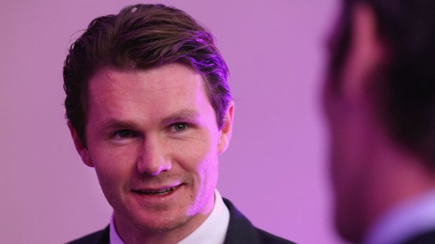 Patrick Dangerfield of the Crows arrives during the 2015 All Australian Announcement at the Royal Exhibition Buildings.