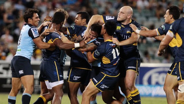 Tempers flare: The Brumbies hope a fierce approach to games and training will help their Super Rugby title bid.