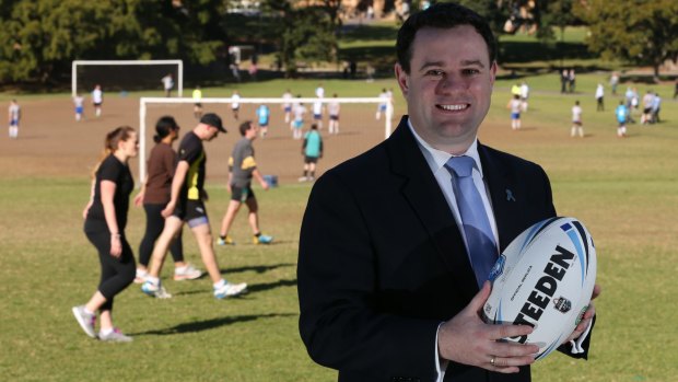 Postponed: NSW Minister for Sport Stuart Ayres was due to launch Netball Central on Monday.
