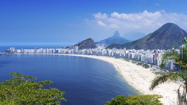 Copacabana beach in Rio de Janeiro. The Marvelous City takes its moniker from a famous 1935 song.

