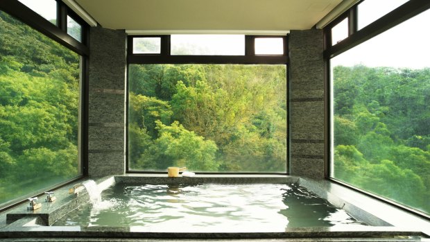 The Gaia Hotel has hot spring baths in its suites.