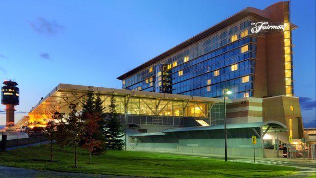 The 386-room Fairmont Vancouver Airport hotel has been named the best hotel in Canada.