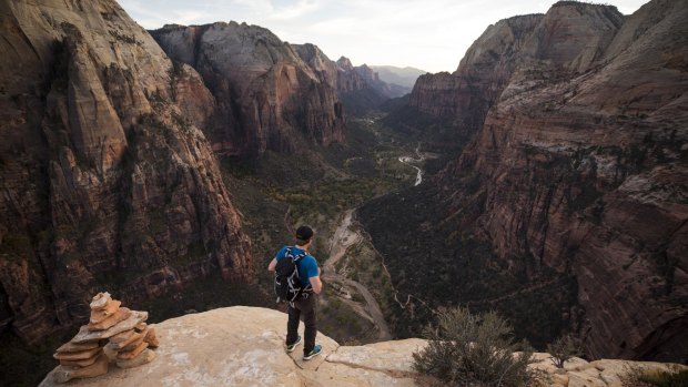The view from the top of Angels Landing.