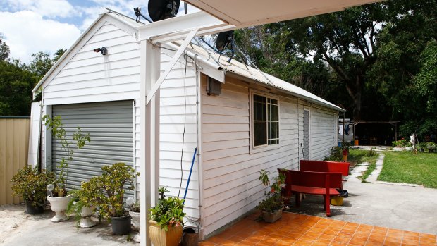 The Fairfield granny flat shared by the pair that was raided by police earlier this week. 