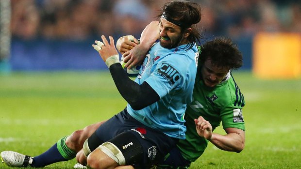 Hard to swallow: Jacques Potgieter was sin-binned for a swinging arm.
