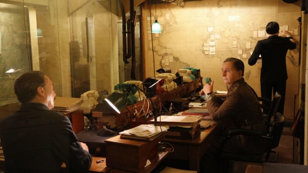 Inside the command centre of Winston Churchill during the Second World War: Churchill War Rooms, London.