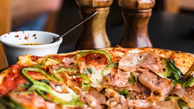 The energy content of pizza consumed in a single sitting has risen by 66 per cent.