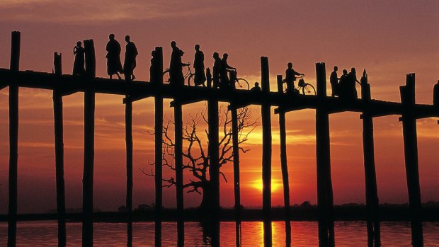 Head up the Irrawaddy River.